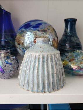 Small Blue Pottery Vase